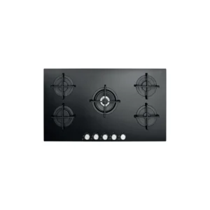 CAMPOMATIC BUILT IN HOB 90CM BLACK GLASS SAFETY BRASS C95FGCS