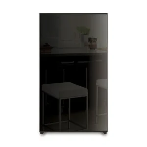 CAMPOMATIC REFRIGERATOR SINGLE DOOR 160L BLACK GLASS FR160BG