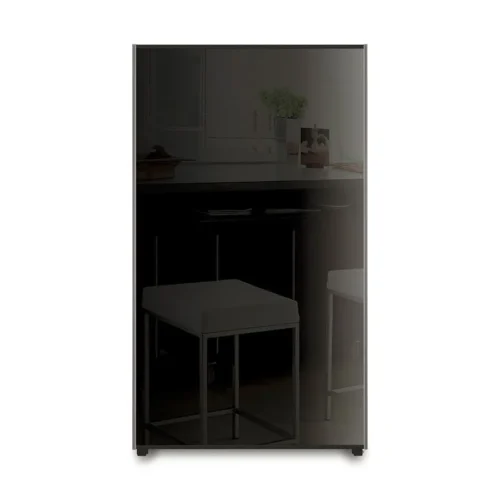 CAMPOMATIC REFRIGERATOR SINGLE DOOR 160L BLACK GLASS FR160BG