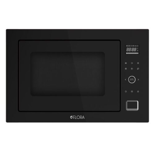 FLORA BUILT IN MICROWAVE 34L BLACK GLASS FLBMW6-TC34B-BG