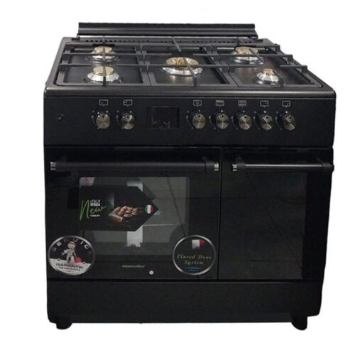 GENERALLUX COOKER 5 BURNERS BLACK BRASS DIGITAL GF-5090BLBRASS