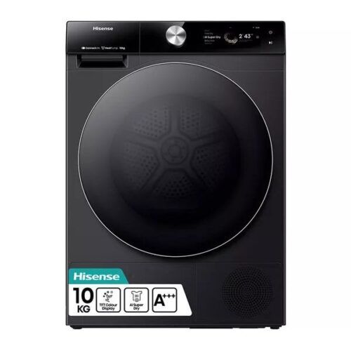 HISENSE DRYER 10KG BLACK HEAT PUMP DH7S107BB