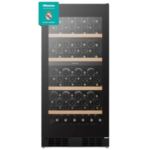 HISENSE VERTICAL 108 BOTTLE COOLER BLACK RW3N230GALF