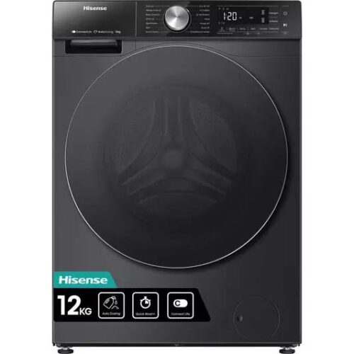 HISENSE WASHING MACHINE FRONT LOAD 12KG 1400RPM BLACK WF5S1245BB