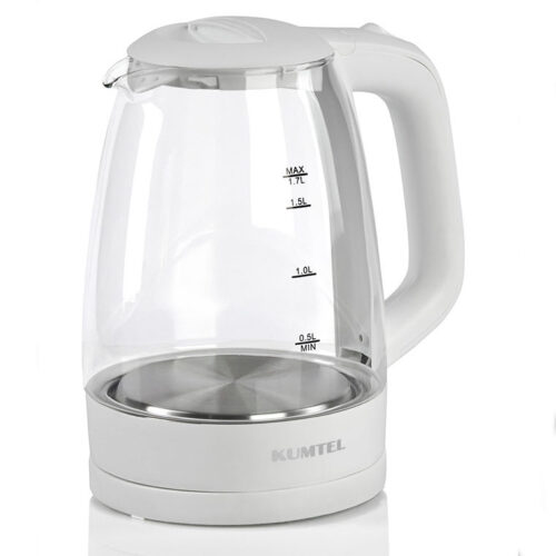 KUMTEL KETTLE WHITE GLASS HMK-02