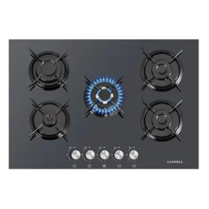 LUXELLGAS C7-50BTF BUILT IN HOB 70CM BLACK GLASS COPPER