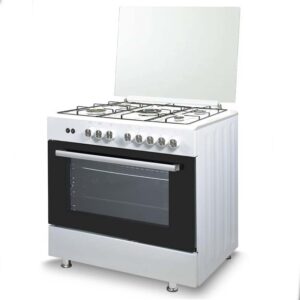 LUXELL COOKER 5 BURNERS WHITE WIDE LF699