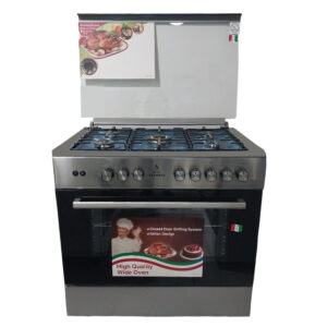 LUXELL COOKER 5 BURNERS SILVER WIDE LF699