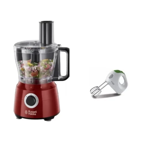 RUSSELL HOBBS FOOD PROCESSER 600W RED RH24730-56MIXER