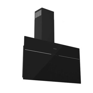 SILVERLINE CHIMNEY HOOD 90CM BLACK FLAT GLASS 3364-90-BLACK