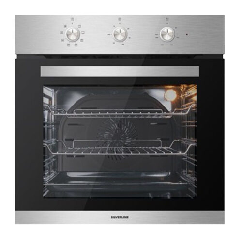 SILVERLINE BUILT IN ELECTRIC OVEN 60CM STAINLESS BO6504X01