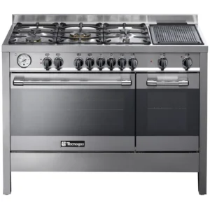 TECNOGAS COOKER 5 BURNERS SILVER 120CM GRILL SIDE SAFETY N1X12GM5VC