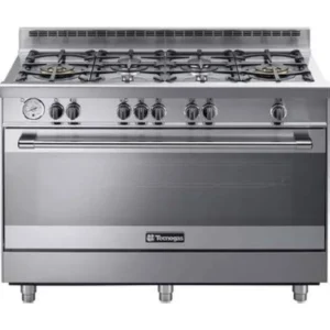 TECNOGAS COOKER 6 BURNERS 120CM SILVER WIDE BRASS PS1X12G6VC