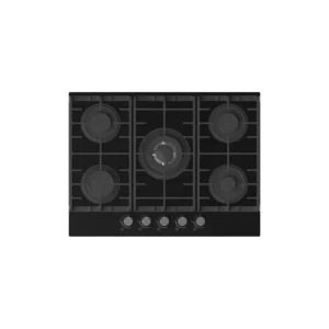 TECNOGAS BUILT IN HOB 70CM CRYSTAL BLACK  SAFETY T75BG