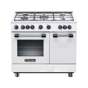 TECNOGAS COOKER 5 BURNERS WHITE WITH COMPARTMENT TB95W